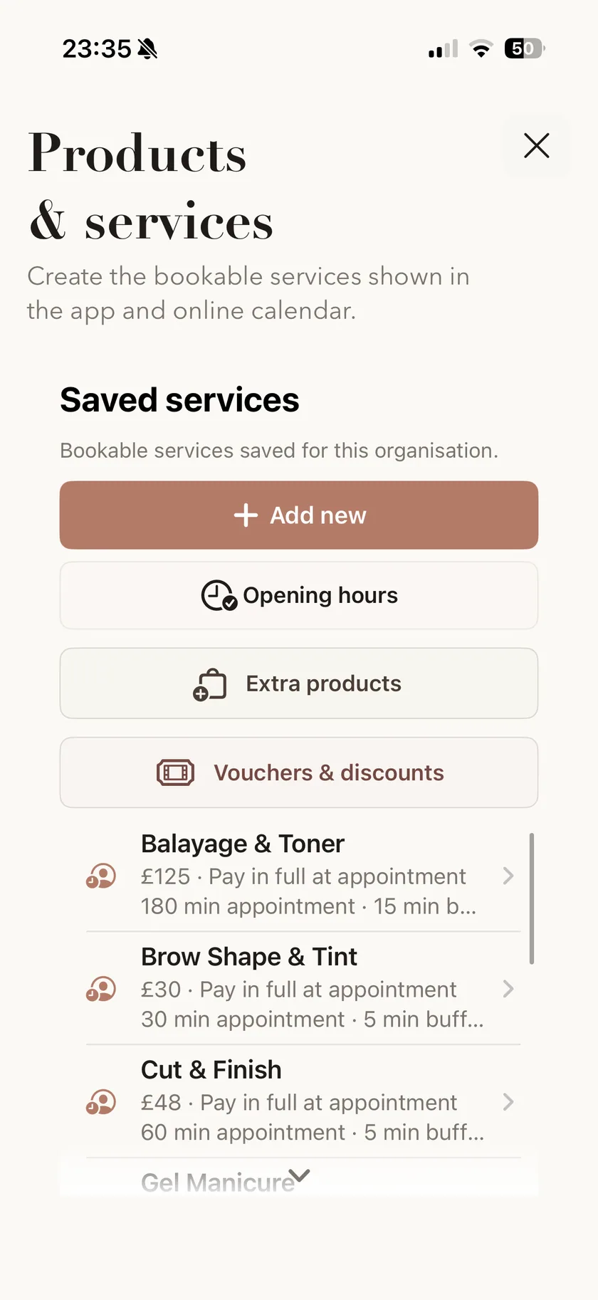 Muluno products and services on iPhone
